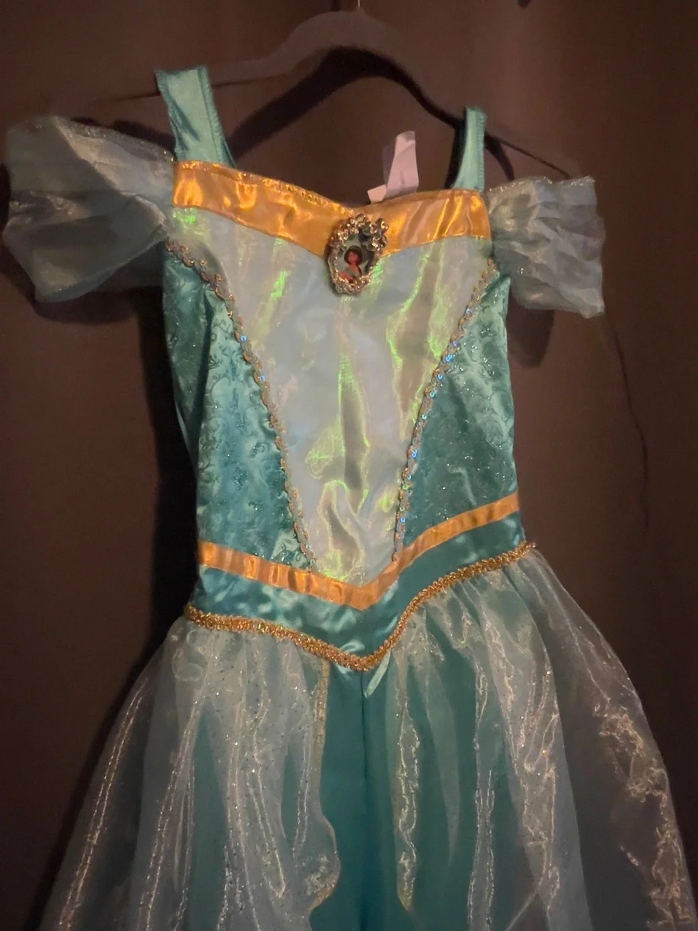 Disney Aqua and Gold Princess Superhero Dress